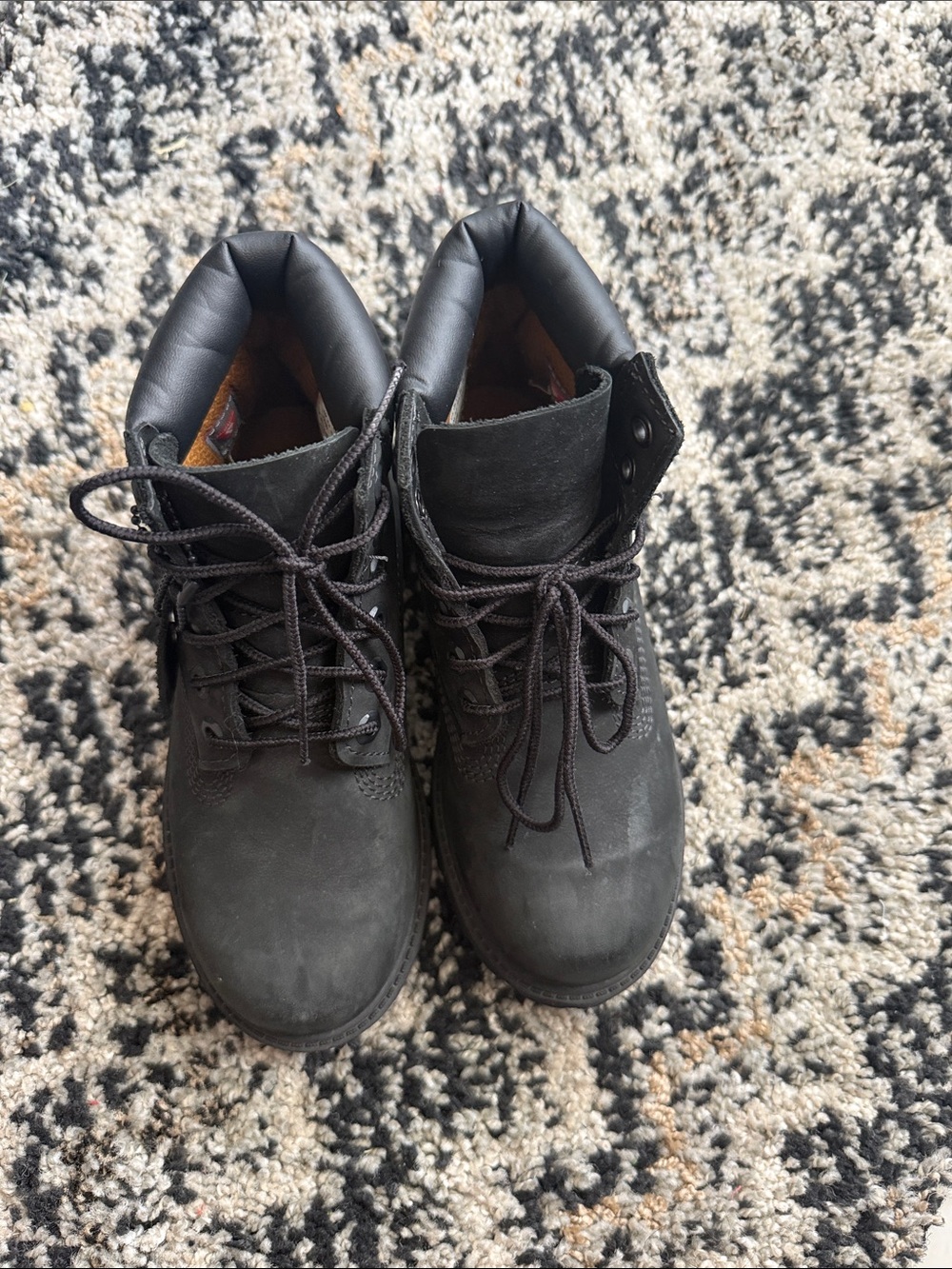 Timberland Kids Black Lace-Up Ankle Boots